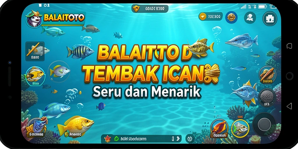 Screenshot BALAITOTO menampilkan aksi seru menangkap ikan di bawah laut.
