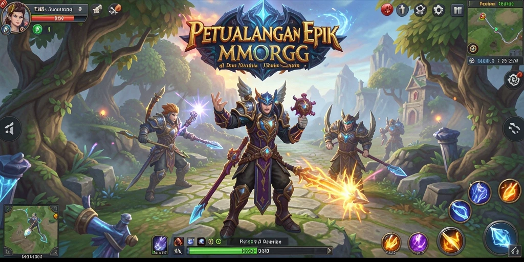 Tampilan utama gameplay E88 dalam aksi di dunia MMORPG.