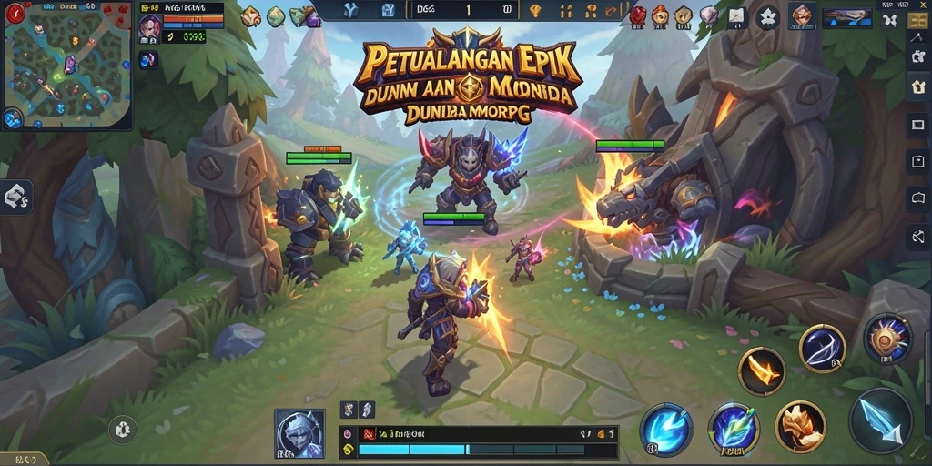 Tampilan gameplay seru di ID66 dengan aksi petualangan MMORPG.