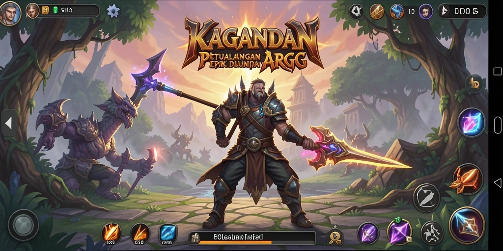 Screenshot gameplay KAGANDAN menampilkan aksi seru dalam dunia fantasi.