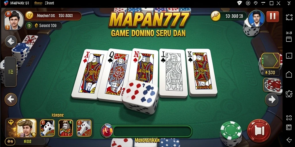 Screenshot gameplay MAPAN777 menunjukkan keseruan bermain Domino.