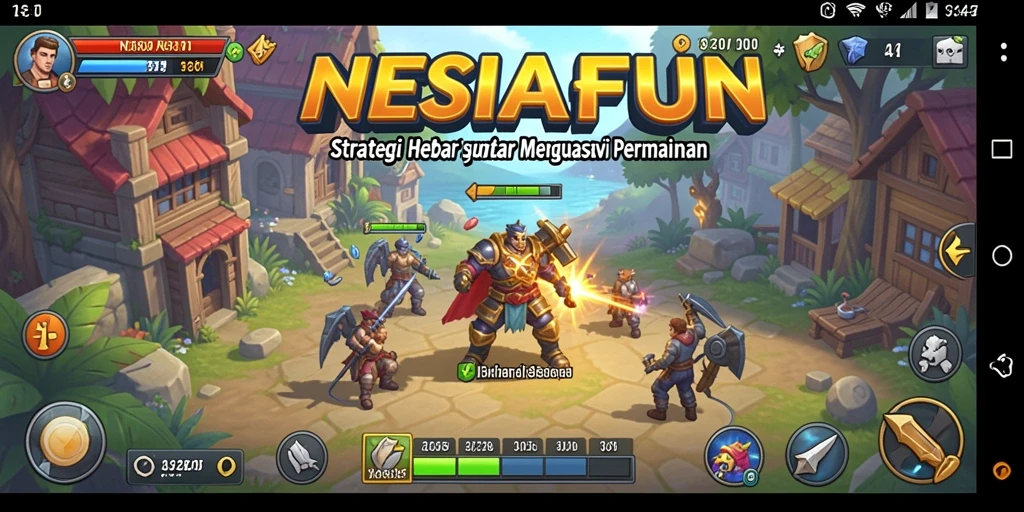 Tampilan gameplay menarik dari NESIAFUN dengan berbagai strategi.