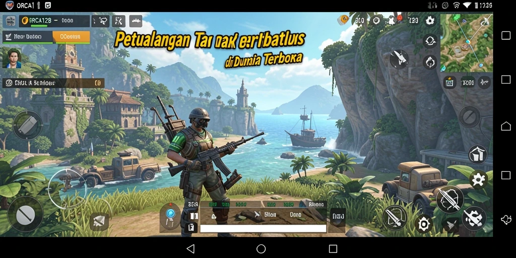 Tampilan gameplay ORCA128 yang mengagumkan dalam dunia Open World.