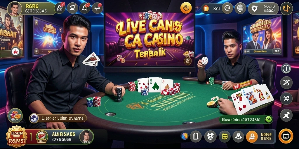 Tampilan gameplay Live Casino R6R6 yang seru dan interaktif.