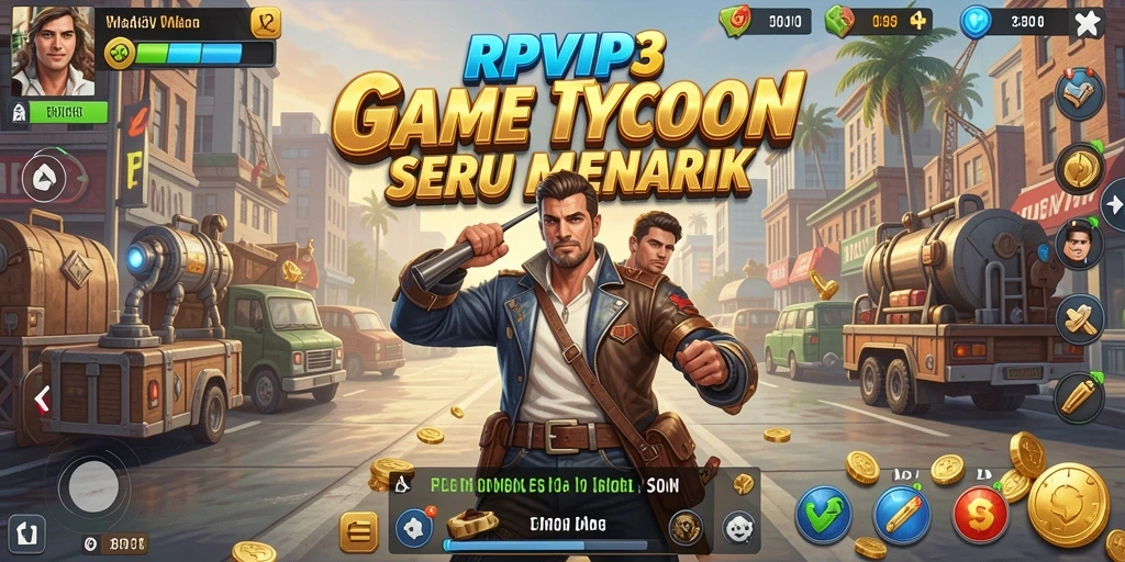 Tampilan gameplay RPVIP3 yang mendebarkan dan penuh strategi Tycoon.