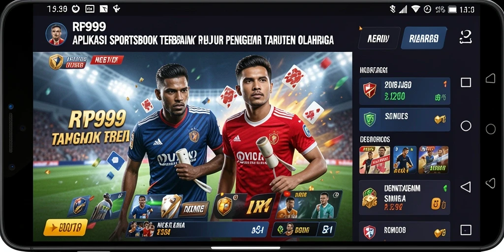 Tampilan gameplay Sportsbook dalam aplikasi RR999 dengan antarmuka menarik.
