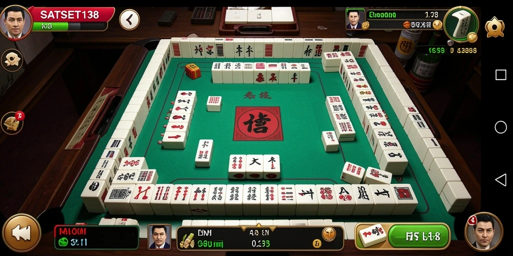 Tampilan gameplay SATSET138 Mahjong yang menarik dan seru.