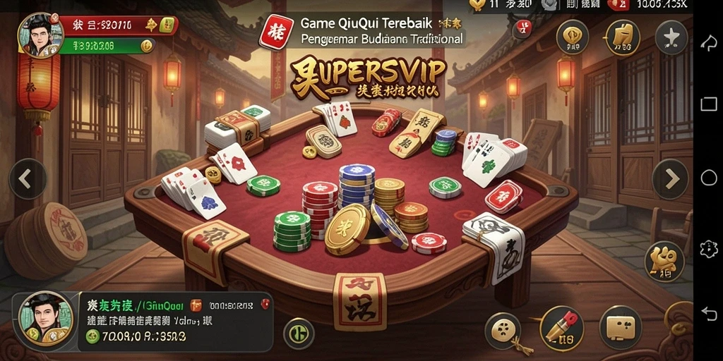 Tampilan gameplay seru game QiuQiu SUPERSVIP.