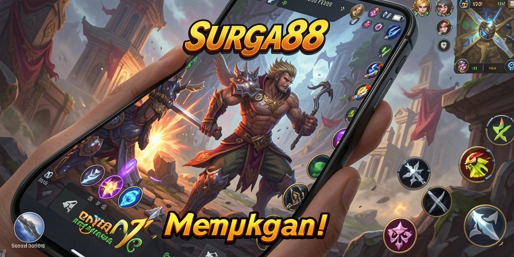 Screenshot gameplay SURGA88 menampilkan duel karakter yang seru dan dinamis.