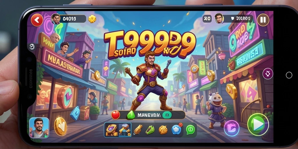 Tangkapan layar menunjukkan gameplay dinamis T9999 yang mengasyikkan.