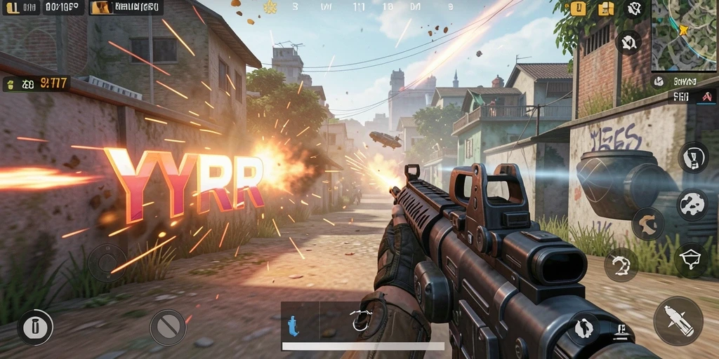 Tampilan seru dari gameplay YYRR yang penuh aksi.